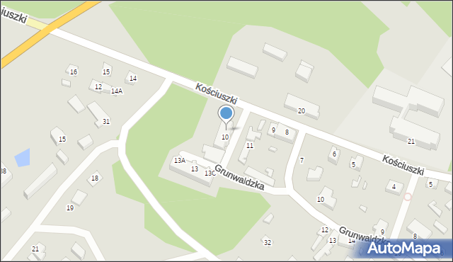 Trzciel, Kościuszki Tadeusza, gen., 10A, mapa Trzciel