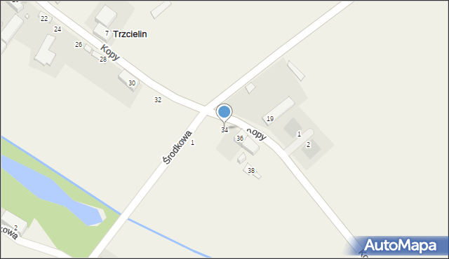 Trzcielin, Kopy Andrzeja, płk., 34, mapa Trzcielin