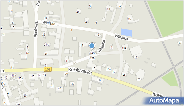 Trzebiatów, Kołobrzeska, 14A, mapa Trzebiatów