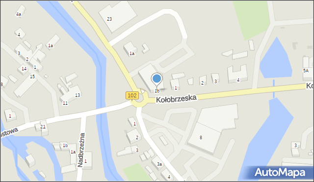 Trzebiatów, Kołobrzeska, 1b, mapa Trzebiatów