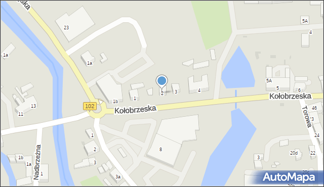 Trzebiatów, Kołobrzeska, 2, mapa Trzebiatów