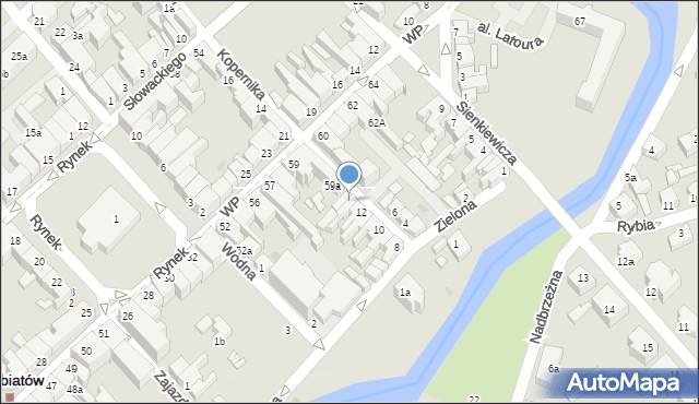 Trzebiatów, Kopernika Mikołaja, 13a, mapa Trzebiatów