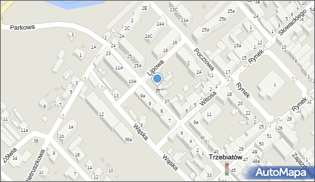 Trzebiatów, Kościuszki Tadeusza, gen., 35, mapa Trzebiatów