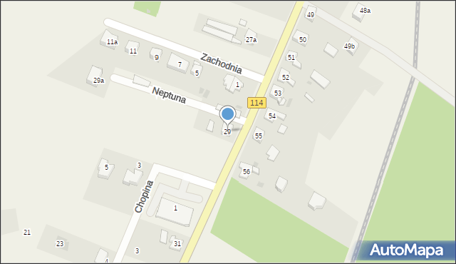 Trzebież, Kościuszki Tadeusza, gen., 29, mapa Trzebież