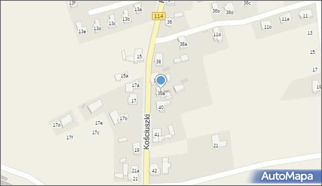 Trzebież, Kościuszki Tadeusza, gen., 39a, mapa Trzebież