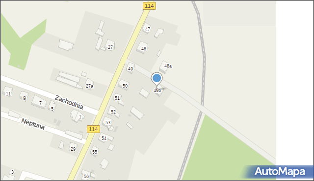 Trzebież, Kościuszki Tadeusza, gen., 49b, mapa Trzebież