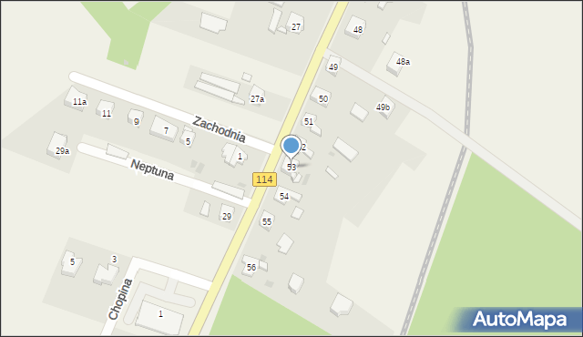 Trzebież, Kościuszki Tadeusza, gen., 53, mapa Trzebież