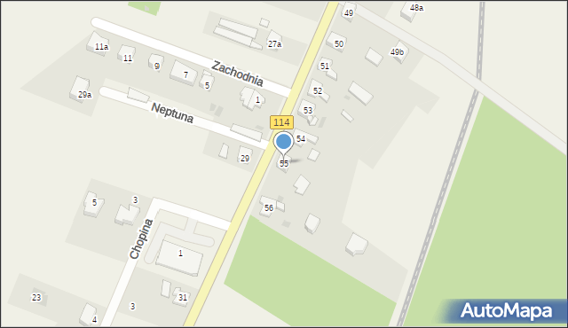 Trzebież, Kościuszki Tadeusza, gen., 55, mapa Trzebież