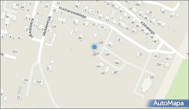 Trzebinia, Kochanowskiego Jana, 12b, mapa Trzebinia