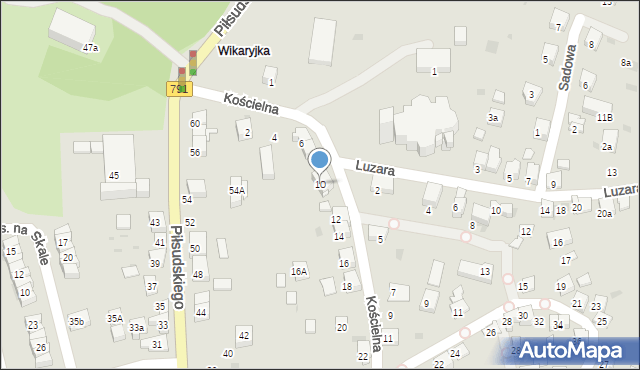 Trzebinia, Kościelna, 10, mapa Trzebinia