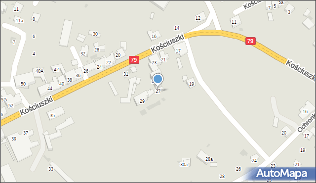 Trzebinia, Kościuszki Tadeusza, gen., 27, mapa Trzebinia