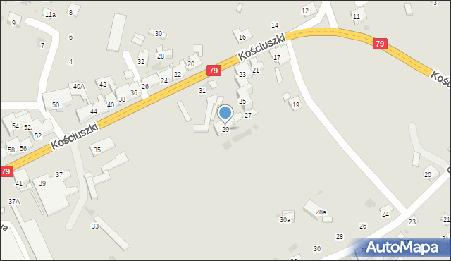 Trzebinia, Kościuszki Tadeusza, gen., 29, mapa Trzebinia