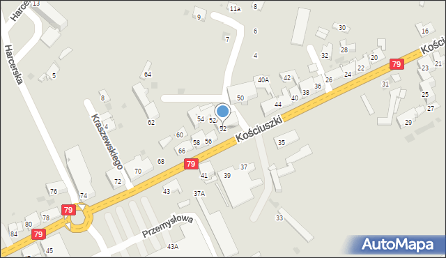 Trzebinia, Kościuszki Tadeusza, gen., 52, mapa Trzebinia