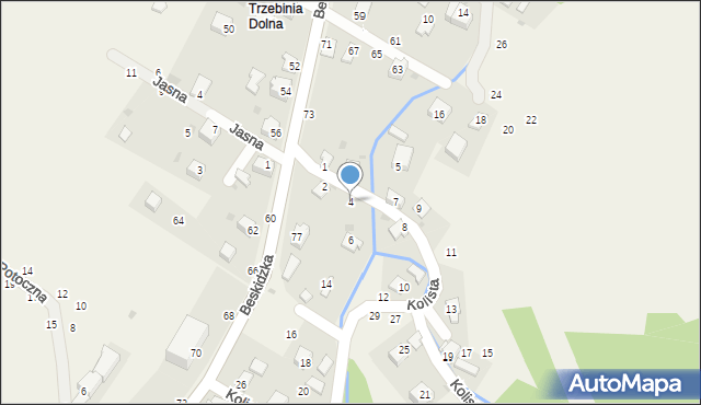 Trzebinia, Kolista, 4, mapa Trzebinia