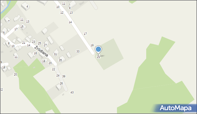 Trzebinia, Kościelna, 21, mapa Trzebinia