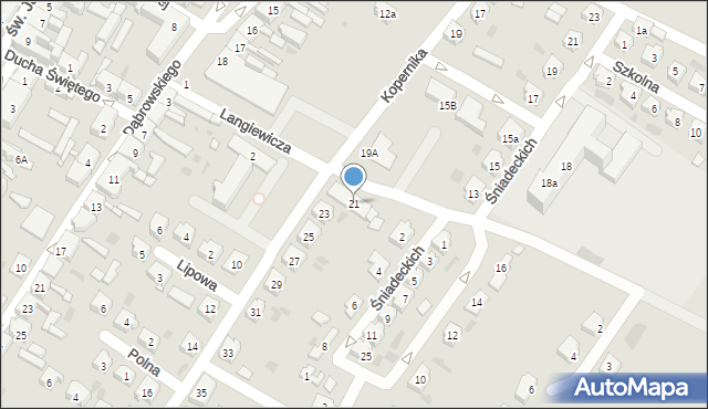 Trzemeszno, Kopernika Mikołaja, 21, mapa Trzemeszno