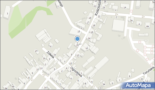 Trzemeszno, Kościuszki Tadeusza, gen., 11, mapa Trzemeszno
