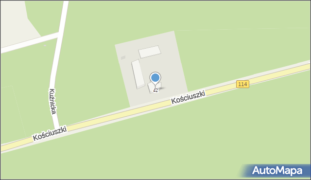 Trzeszczyn, Kościuszki Tadeusza, gen., 42, mapa Trzeszczyn