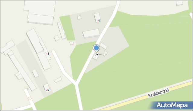 Trzeszczyn, Kościuszki Tadeusza, gen., 47, mapa Trzeszczyn