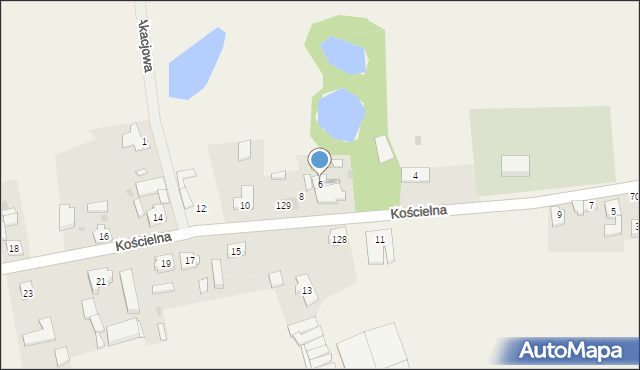 Tuchorza, Kościelna, 6, mapa Tuchorza