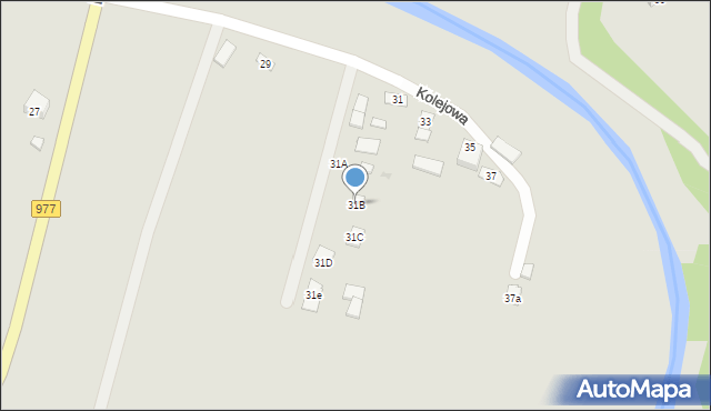 Tuchów, Kolejowa, 31B, mapa Tuchów