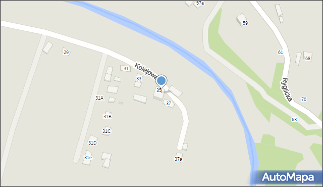 Tuchów, Kolejowa, 35b, mapa Tuchów