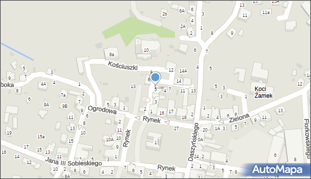 Tuchów, Kościuszki Tadeusza, gen., 5, mapa Tuchów