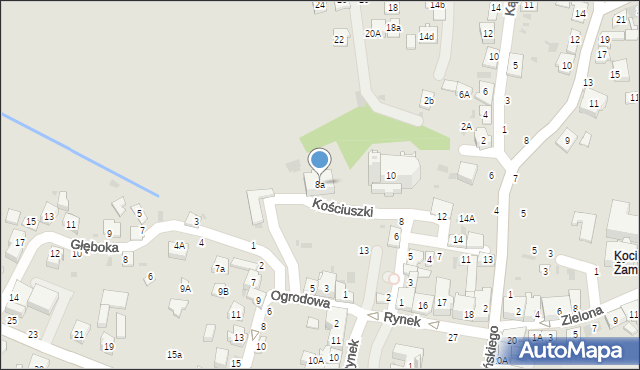 Tuchów, Kościuszki Tadeusza, gen., 8a, mapa Tuchów