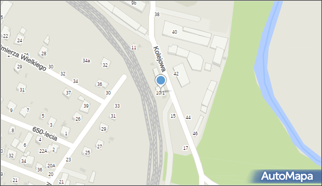 Tuchów, Kolejowa, 10/1, mapa Tuchów