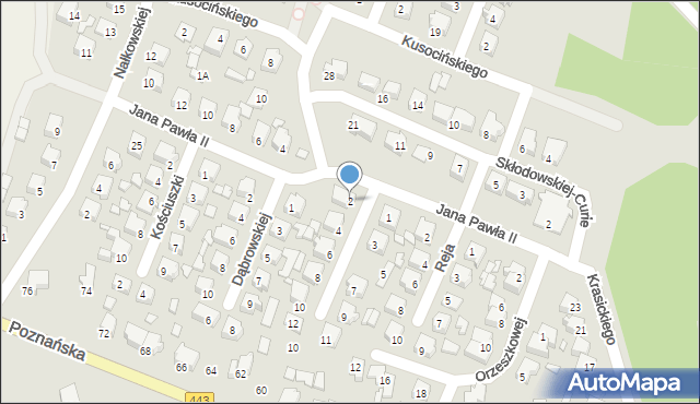 Tuliszków, Kochanowskiego Jana, 2, mapa Tuliszków