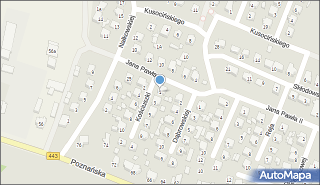 Tuliszków, Kościuszki Tadeusza, gen., 1, mapa Tuliszków