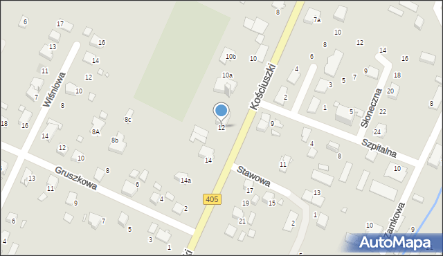 Tułowice, Kościuszki Tadeusza, gen., 12, mapa Tułowice