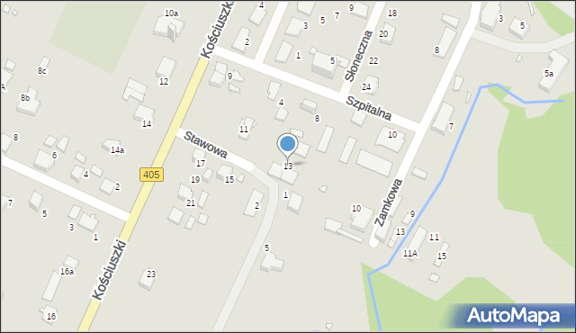 Tułowice, Kościuszki Tadeusza, gen., 13, mapa Tułowice