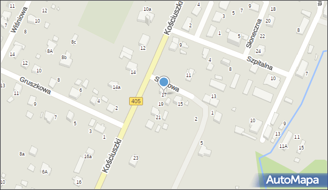 Tułowice, Kościuszki Tadeusza, gen., 17, mapa Tułowice