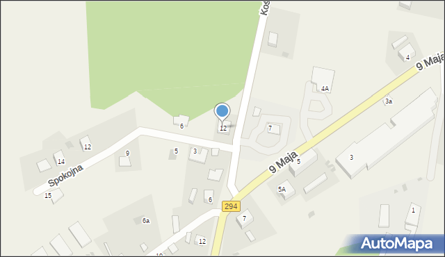 Tuplice, Kościuszki Tadeusza, gen., 12, mapa Tuplice
