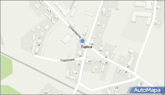 Tuplice, Kościuszki Tadeusza, gen., 2, mapa Tuplice