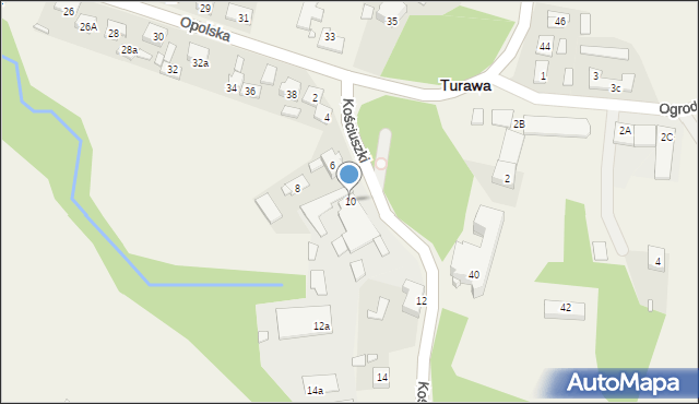 Turawa, Kościuszki Tadeusza, gen., 10, mapa Turawa