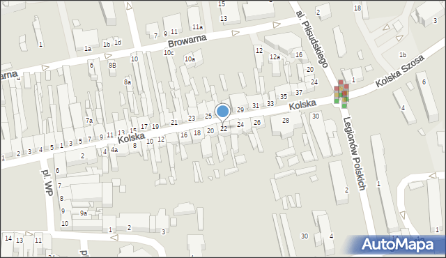 Turek, Kolska, 22, mapa Turka