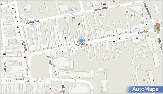 Turek, Kolska, 8, mapa Turka