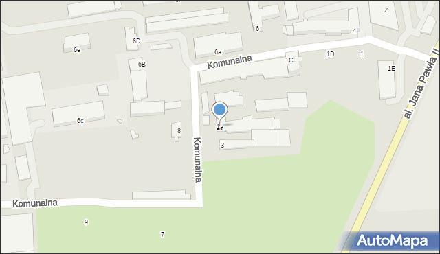 Turek, Komunalna, 1a, mapa Turka