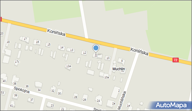 Turek, Konińska, 11, mapa Turka