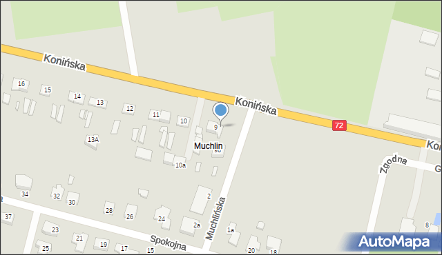 Turek, Konińska, 9a, mapa Turka