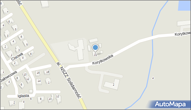 Turek, Korytkowska, 11, mapa Turka