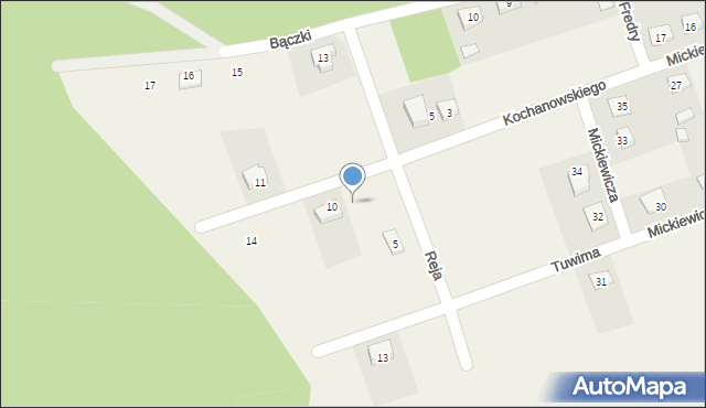 Turośl, Kochanowskiego Jana, 8, mapa Turośl