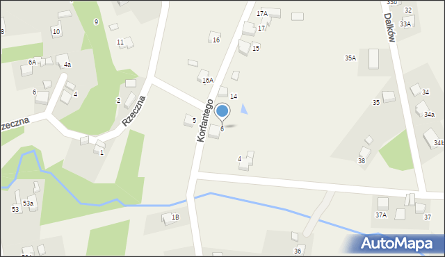 Turza Śląska, Korfantego Wojciecha, 6, mapa Turza Śląska