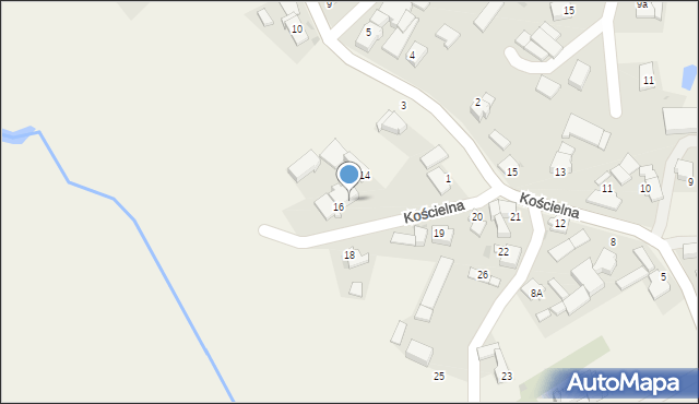 Turze, Kościelna, 17, mapa Turze