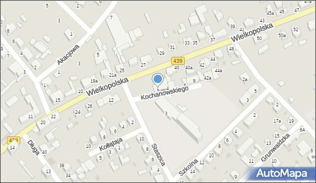 Twardogóra, Kochanowskiego Jana, 2, mapa Twardogóra