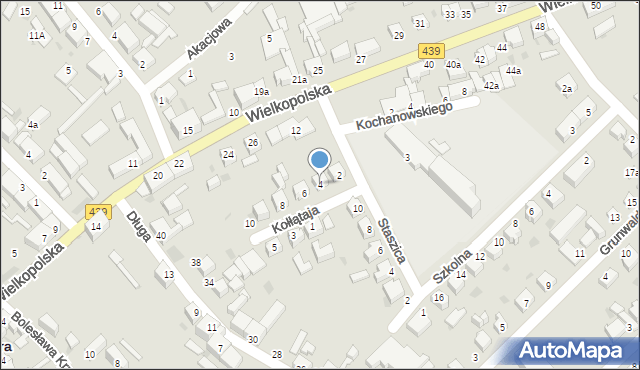 Twardogóra, Kołłątaja Hugo, 4, mapa Twardogóra