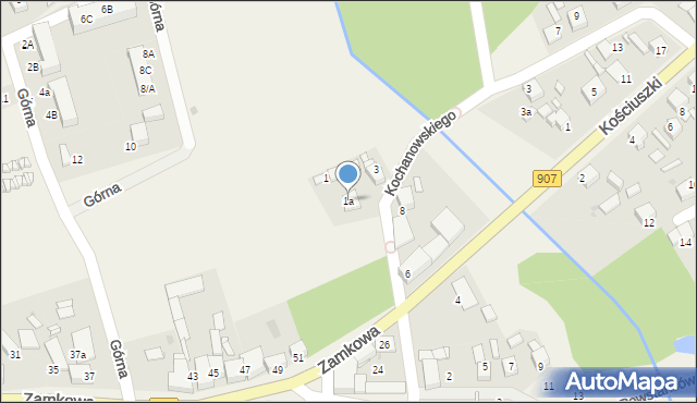 Tworóg, Kochanowskiego Jana, 1a, mapa Tworóg