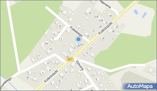Tworóg, Kościuszki Tadeusza, gen., 23, mapa Tworóg